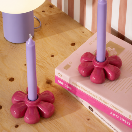 Daisi 2'li Beton Mumluk Set Pembe