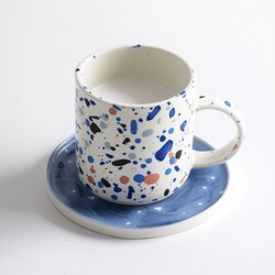 Blue Splatter Kupa Seti