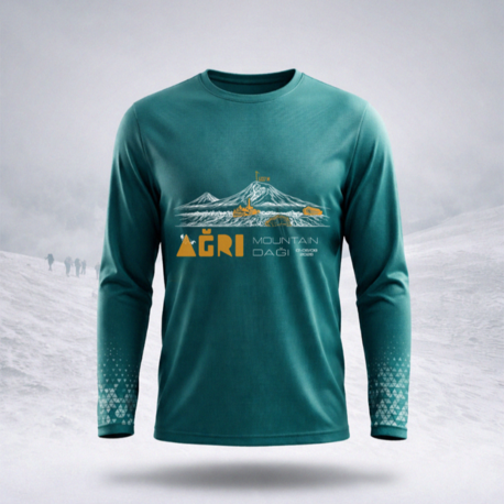 Ağrı Dağı Zirve Özel Tasarım Uzun Kollu T-Shirt