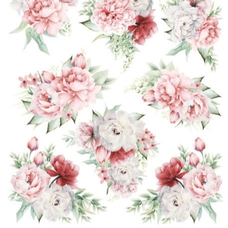 Sticker seti Peony garden #020