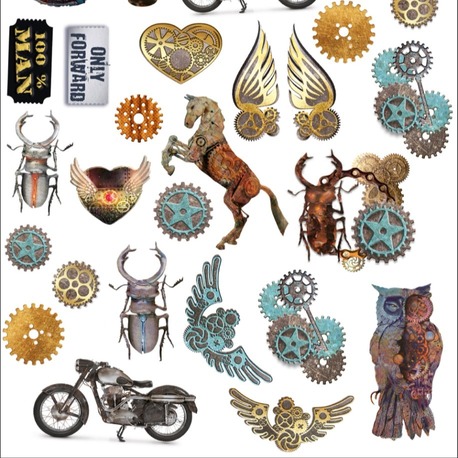 Sticker seti Grunge&Mechanics