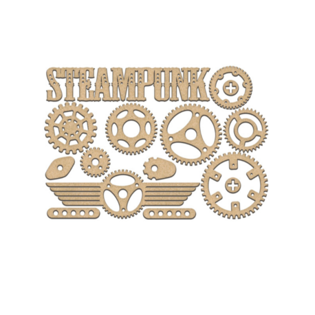 Steampunk Dekoratif Figür Seti – Shadow Box, Organizer ve Sanat Objeleri için