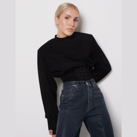 Shama Max Beli Korseli Sweatshirt
