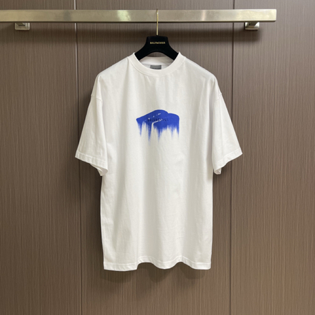 Balenciaga Splatter Embroidery Short-Sleeve T-Shirt
