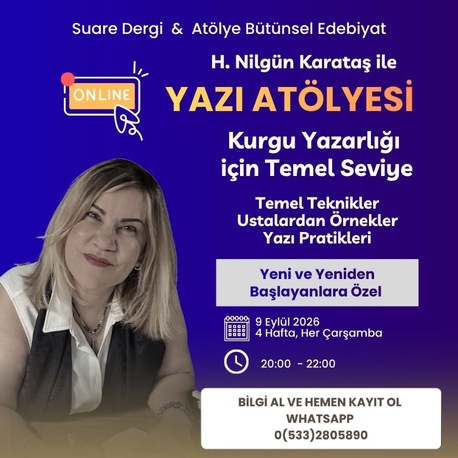 YAZI ATÖLYESİ – Kurgu Yazarlığı için Temel Seviye