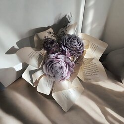 Premium Candle Bouquet Lavander 