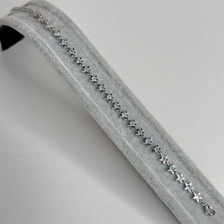 Yıldızlı Taşlı Silver Bileklik
