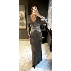 Ithal Saçaklı Boncuk Isleme Abiye