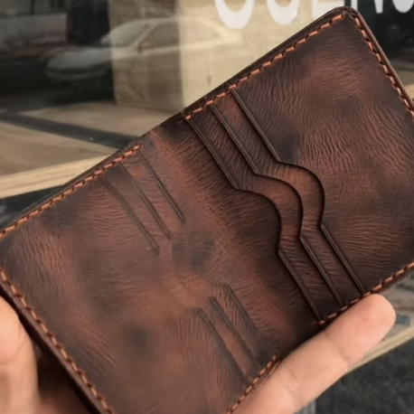 SUENS CRAFT LEATHER 6 kart bölmeli nakit Kısıklı cüzdan