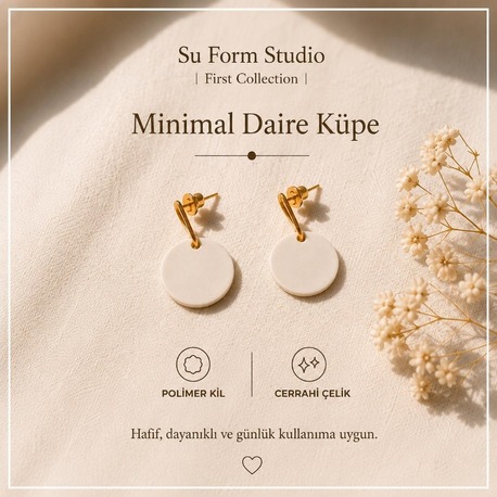 Minimal Daire Küpe