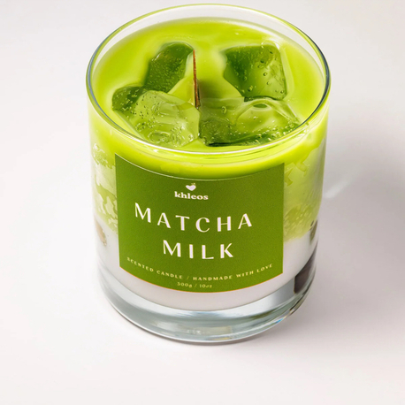 Matcha Milk Mum – Gerçekçi Görünümlü Latte Tasarım Aromatik Mum 
