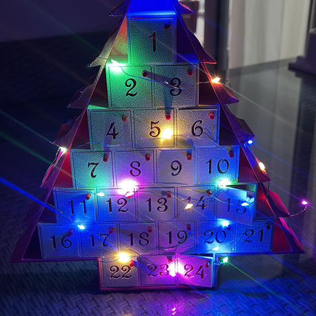 Advent calendar ağaç pembe(boş )