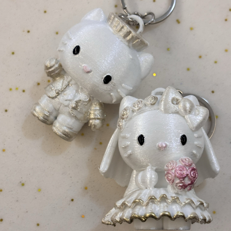 Hello kitty ikili anahtarlık Charm