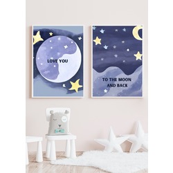 LOVE YOU & TO THE MOON AND BACK 2'li Poster #0035