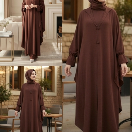 tunik pantalon kapşonlu pelerin takim 