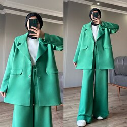 Blazer ceket takım yeşil