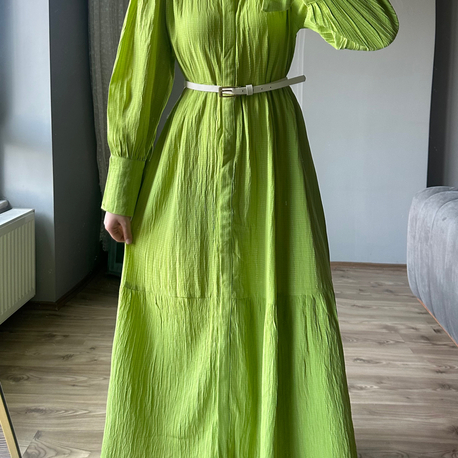 Tiril Elbise Fıstık Yeşil