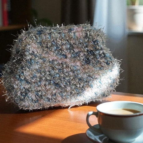 Sparkly Winter Knit Clutch