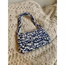 Blue&White Crochet SunBag 
