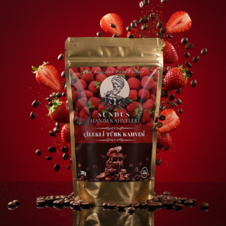 ÇİLEKLİ TÜRK KAHVESİ 200 G