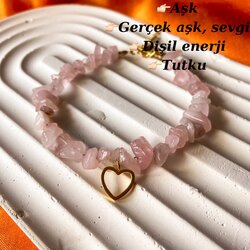 Pembe Kuvars Bileklik