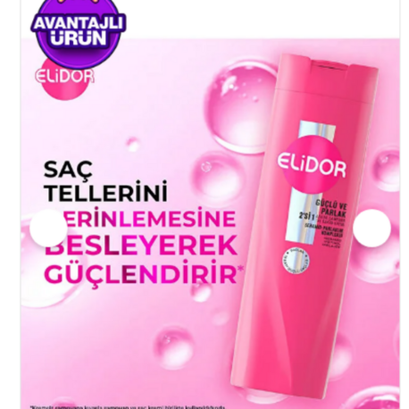 Elidor Şampuan ve Saç Bakım Kremi Güçlü ve Parlak 400 m