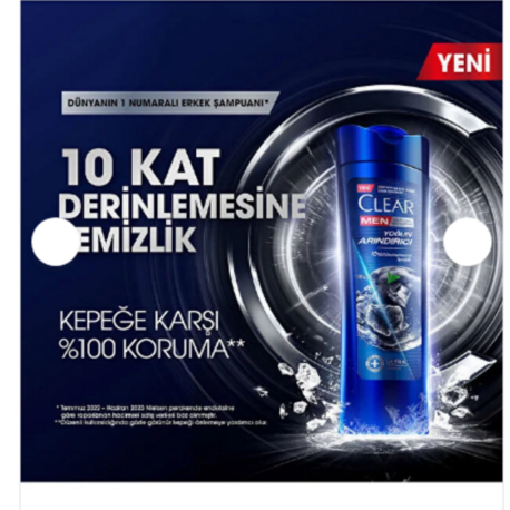 ClearMen Kepeğe Karşı Şampuan Yoğun Arındırıcı 350 ml
