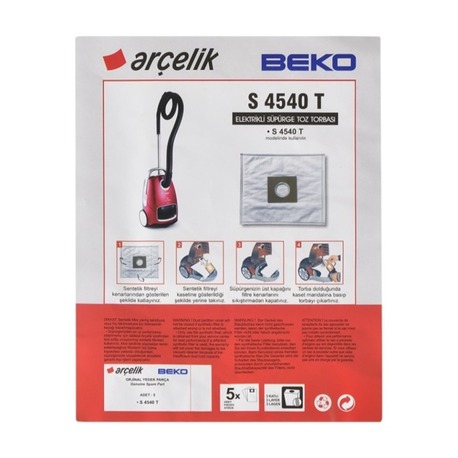 Arçelik S 4540 T Sentetik Süpürge Torbası