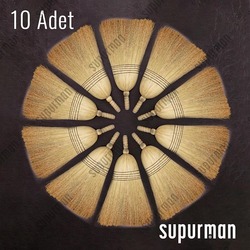 SUPURMAN Doğal Sarı Ot Süpürge - 10 Adet