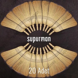 SUPURMAN Doğal Sarı Ot Süpürge - 20 Adet