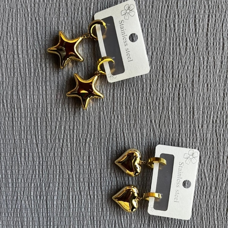 Gold Çelik Küpe 