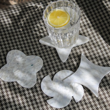 Abstract Bardak Altlığı – 4'lü Set | Geri Dönüştürülmüş Plastik