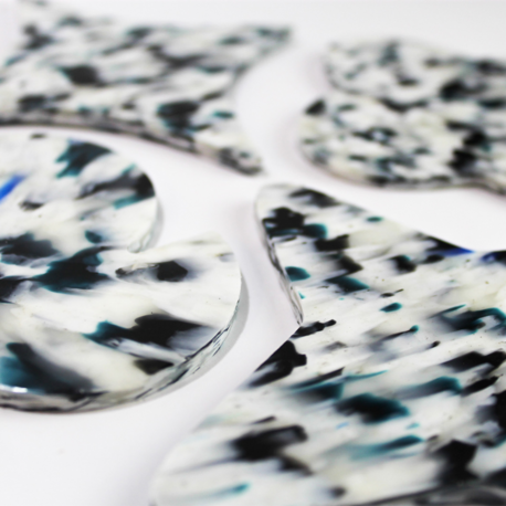 Abstract Bardak Altlığı – 4'lü Set | Geri Dönüştürülmüş Plastik