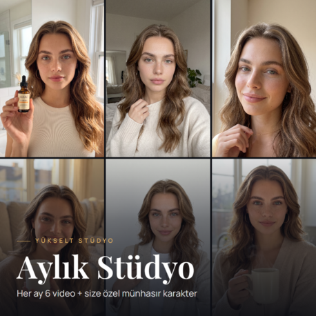 Aylık AI Reklam Stüdyosu — 6 Video + Markanıza Özel Münhasır Karakter