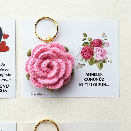 (20adet) kartlı gül anahtarlık 