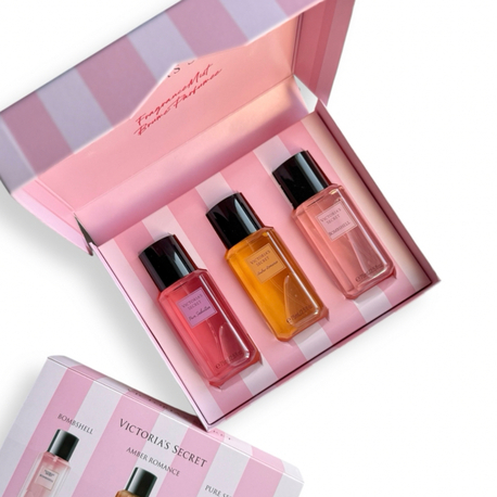 VS İthal Mini Vücut Spreyi Hediye Seti / Pure Seducation - Amber Romance- Bombshell