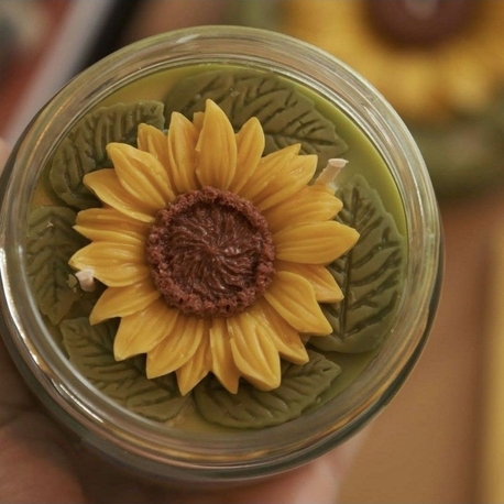 Sunflower kavanoz mum