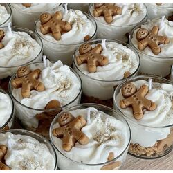 Kremalı gingerbread man mum 