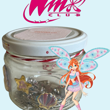 winx bloom tarzı sürpriz takı kavanozu
