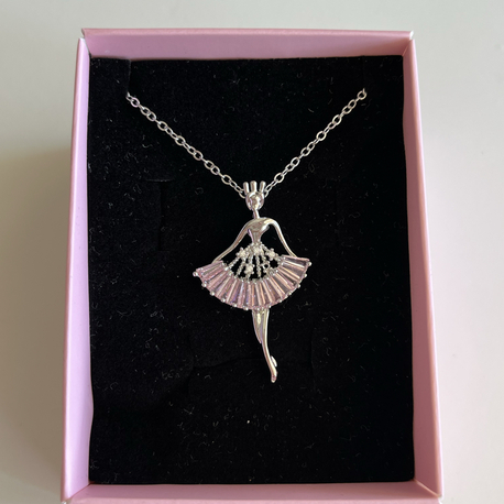 çelik ballerina silver kolye