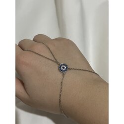 zirkon kaplama nazar boncuğu silver şahmeran