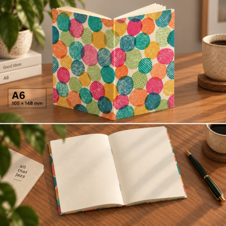 Cep Defter - Renkli Desen