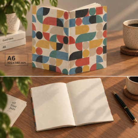 Cep Defter - Retro Desen