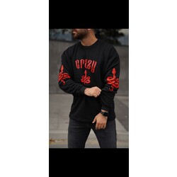 crayz yılan desenli unisex swet 
