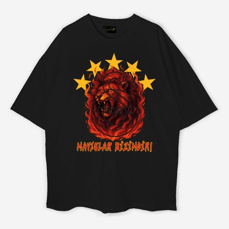 Galatasaray 25 şampiyonluk tshirtü oversize siyah