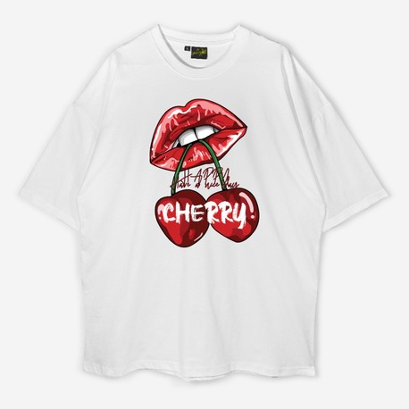 Cherry Baskılı Premium Tshirt