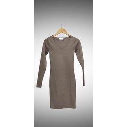 Kare Yaka Fitilli Bodycon Midi Elbise