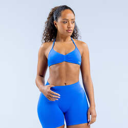 DFYNE Elektrik Mavisi Impact Strappy Bra - Destekleyici Spor Bra