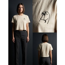 Düşlerinizdeki Tarz için Crop Top T-Shirt