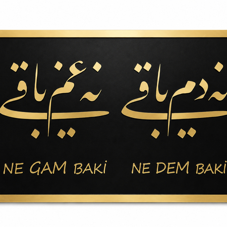Ne Gam Baki Ne Dem Baki Tablo 75x45cm